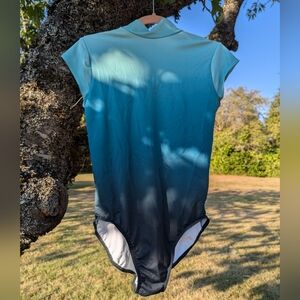 Beautiful Blue Ombre, Balera Dance Bodysuit, Adult Large
